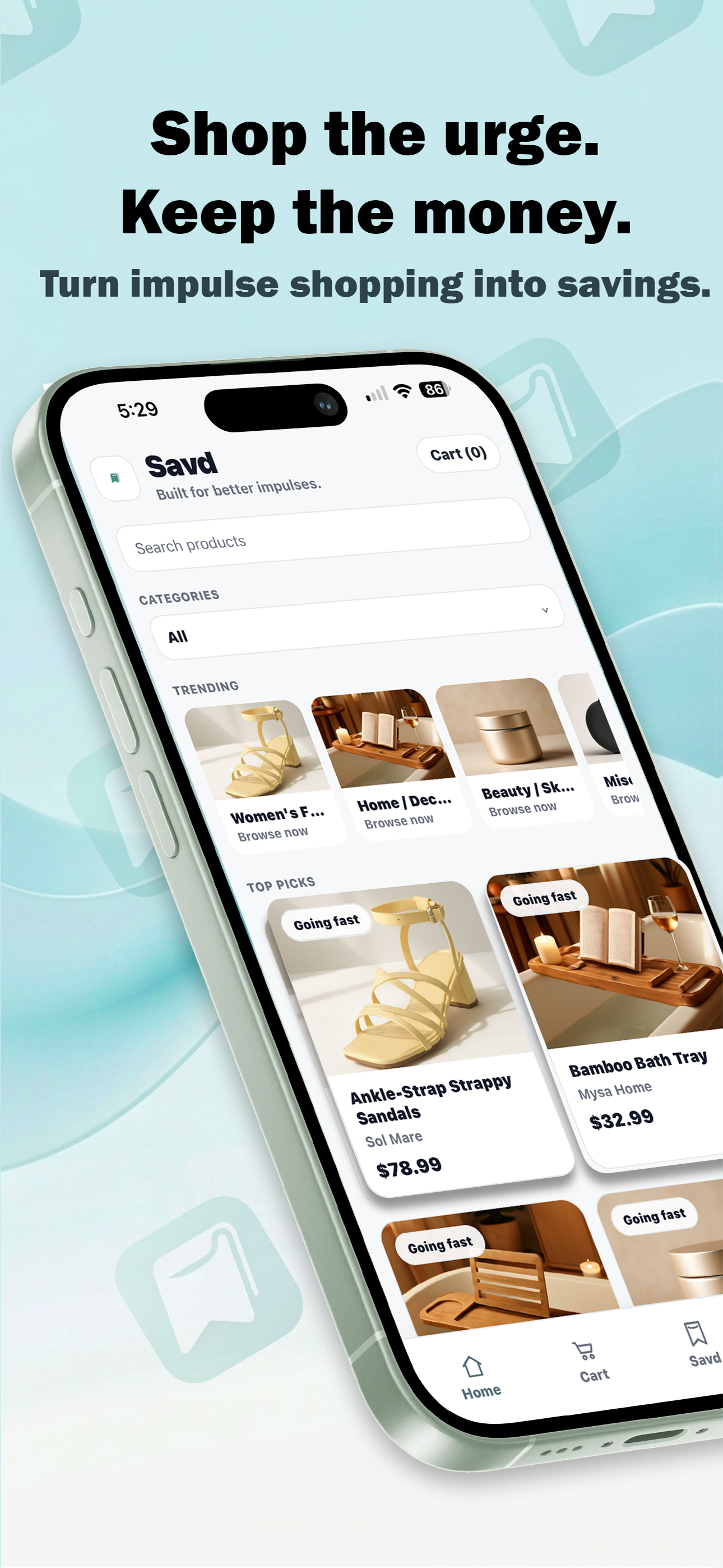 Savd app screen